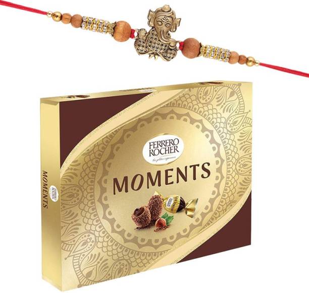 SurpriseForU Premium Moments Chocolate Hamper | Designer Rakhi Combo