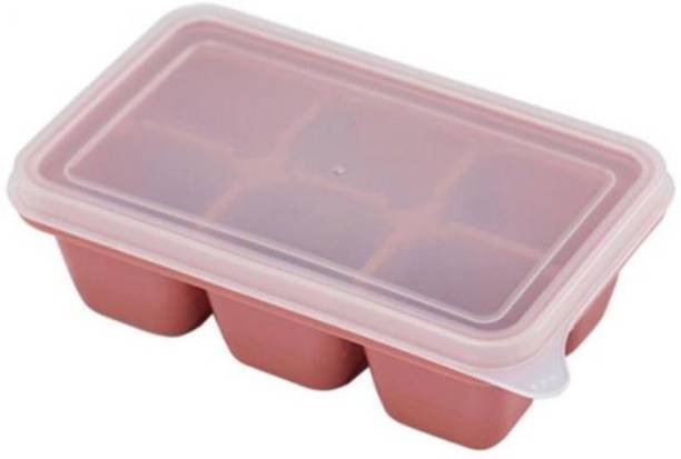 AlexVyan Pink Mini Ice Cube Trays for Freezer with Lid Easy Release Silicone Bottom Pink Silicone Ice Cube Tray