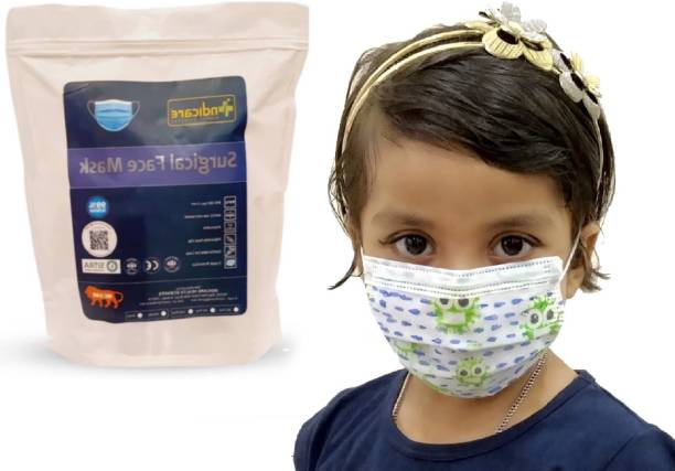 indicare health sciences 50Pcs. 3 Ply Mask With Nose Pin | Ultrasonically Welded Ear Loops | Disposable 3 Layer Pharmaceutical Breathable Surgical Pollution Face Mask For Kids INDICARE|KIDS MASK|3 Ply Printed Surgical Kids Mask (Funko Collection)|Printed Disposable Kids Masks| SITRA, ISO 9001:2015, ISO 13485:2016, CE Certified| BFE 99% Surgical Mask with Nose Clip Reusable, Washable Surgical Mask With Melt Blown Fabric Layer