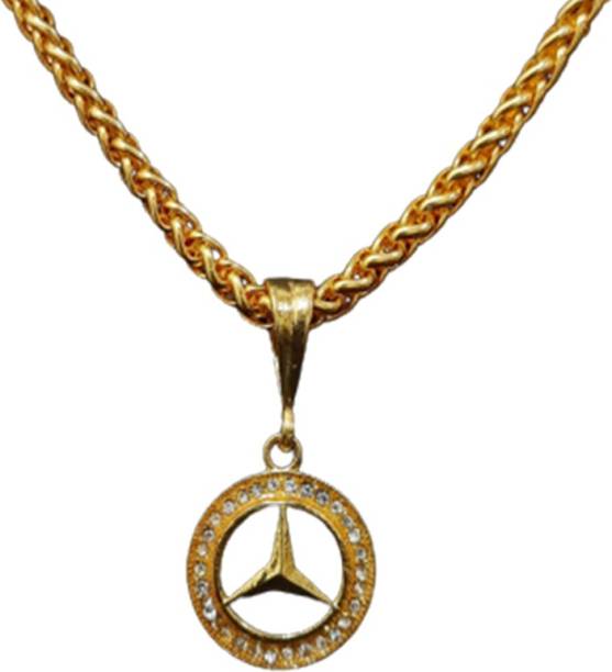 Sipradh Mercedes Benz & JAYPURI chain Gold-plated Diamo...
