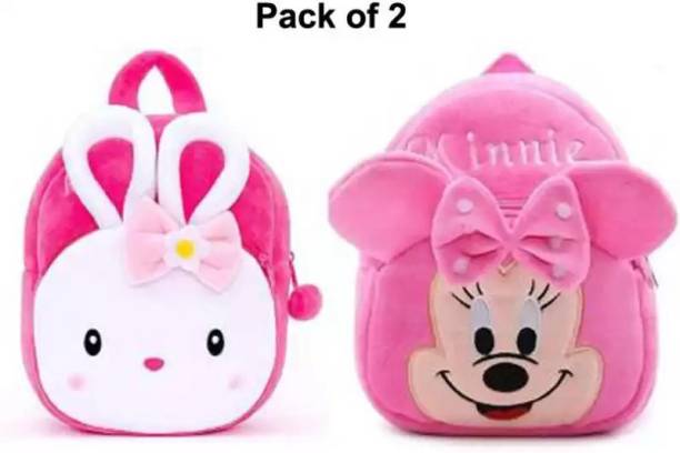 ASJS Backpack MINNIE BAG WITH KONGEE RABIT PACK OF 2 (Pink)  - 30 cm