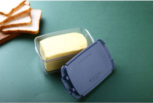 Solomon ™ Premium Quality Butter box container-500 ML(Pack of 1, Grey)  - 500 ml Plastic Fridge Container