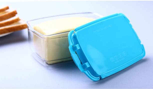 Solomon ™ Premium Quality Butter box container-500 ML(Pack of 1, Blue)  - 500 ml Plastic Fridge Container