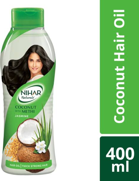 Nihar Naturals Non Sticky, Coconut with Methi & Jasmine Hair Oil For Thick & Strong Hair Hair Oil