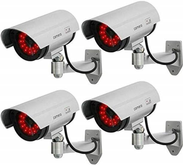 Cpixen 4PCS Wireless IR Security CCTV False Outdoor Fake Dummy Security Camera Security Camera