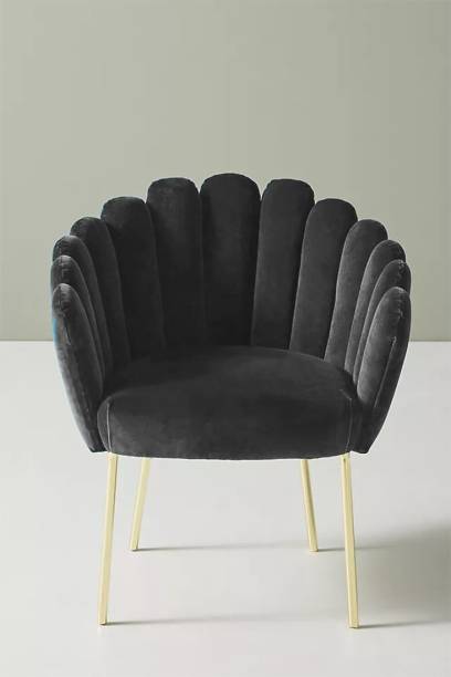 janzofurnitures Velvet Fabric Flower shape back soft sofa chair Fabric Living Room Chair