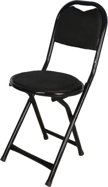 FURNIMAX Folding Stool Chair with Foot Rest for Home & Kitchen/Restaurant/Cafe Metal Cafeteria Chair