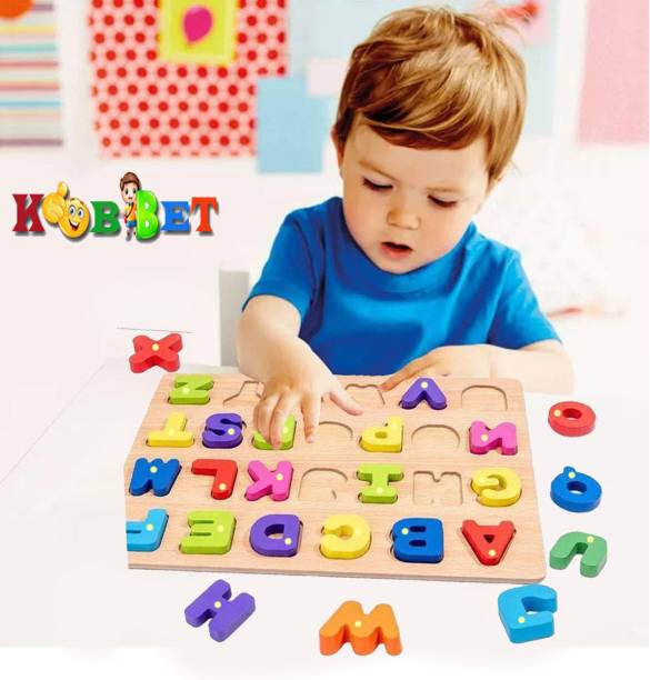 KOBBET ABCD wooden educational board with nobs learning toy brain game set for kids 1ps