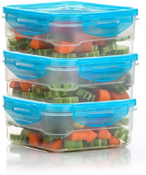 Craftbin Premium Airtight Lunch Box Microwavable 3 Container for Office, Salad, Diet 3 Containers Lunch Box