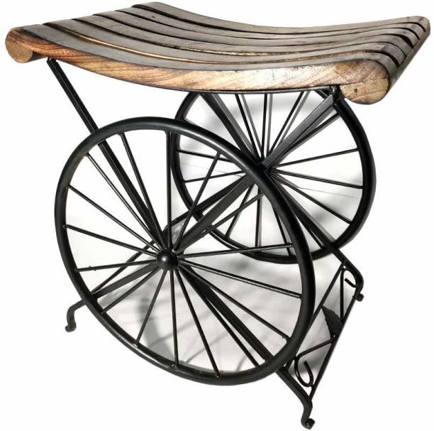 AN Craft Wooden iron stool wheel Living & Bedroom Stool