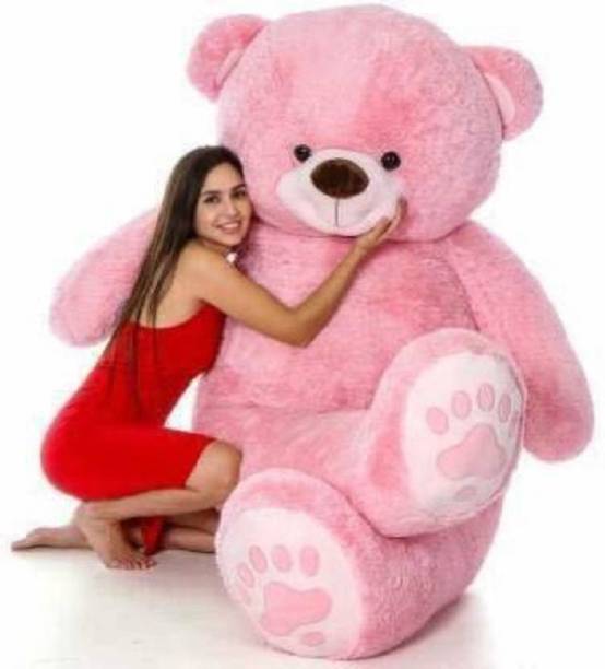 FamilyStore 4 Feet Stuffed Spongy Hugable Cute Pink Teddy Bear -  - 122 cm