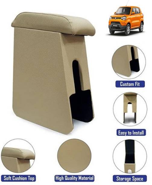 guruji system Custom Fit Wooden Console/Arm Rest for Maruti Suzuki SPRESSO Car Armrest