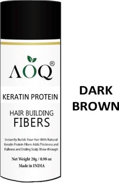 AOQ Hair Building Fibers As Hair Thickener Volumizers D Brown 27.5 gm Hair Building Fibers As Hair Thickener Volumizers D Brown 27.5 gm Medium Hair Volumizer Hair Fibers