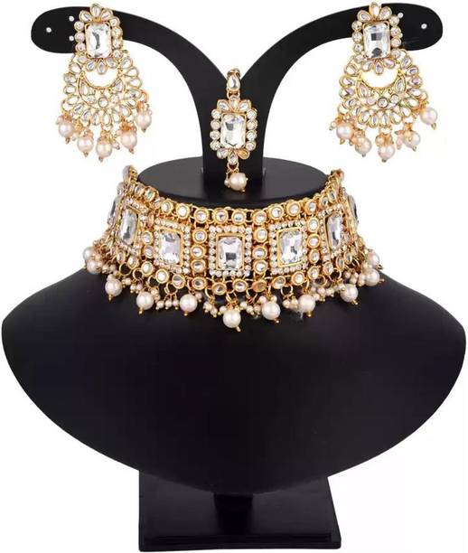 White stone necklace in flipkart clearance