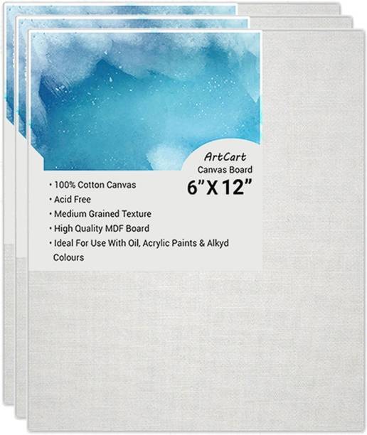 ArtCart Premium Cotton Medium Grain Board Canvas (Set of 3)