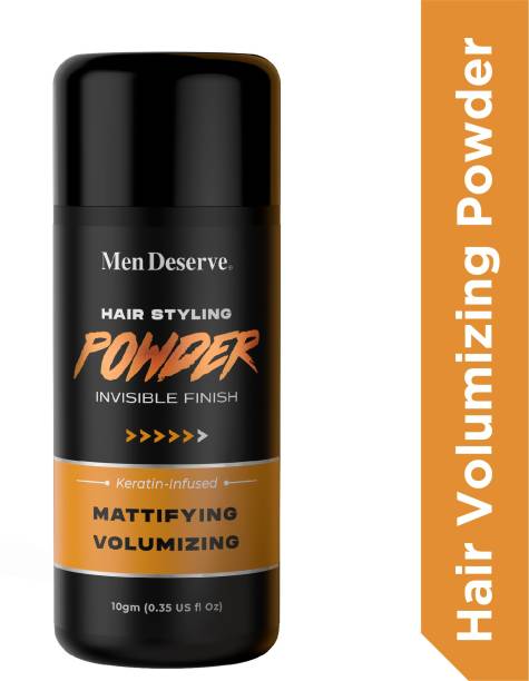 Men Deserve Hair Styling Powder for High Volume, Strong Hold, Matte Look nd Invisible Finish Hair Powder
