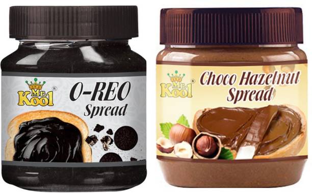 Mr.Kool O-reo Spread and Choco Hazelnut Spread 350gm Each. Pack Of 2 Combo. 700 g
