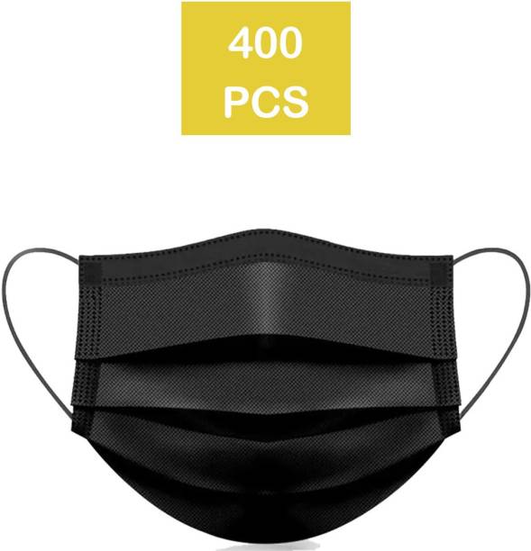 Sugero 3 Ply Face Mask Black Unit-400 Surgical Mask