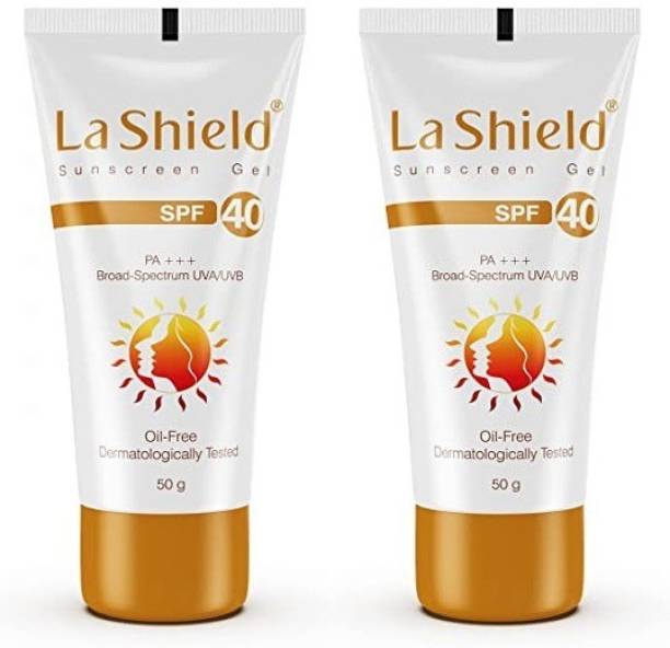 La Shield Anti Acne Sunscreen Gel Unscented 50 g - SPF 40+ PA+++ , Pack of 2 - SPF SPF 40+ PA+++