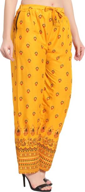 ALPHINE Relaxed Women Yellow Trousers