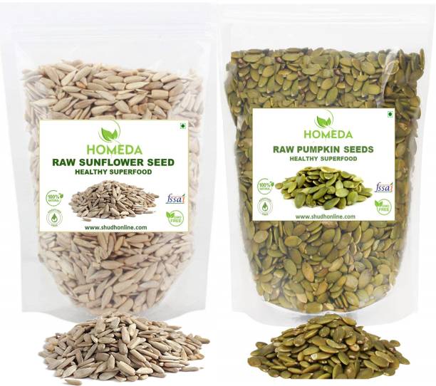 Homeda Raw Pumpkin seeds and Sunflower seed combo for Eating - Edible Healthy combo Sunflower Seeds