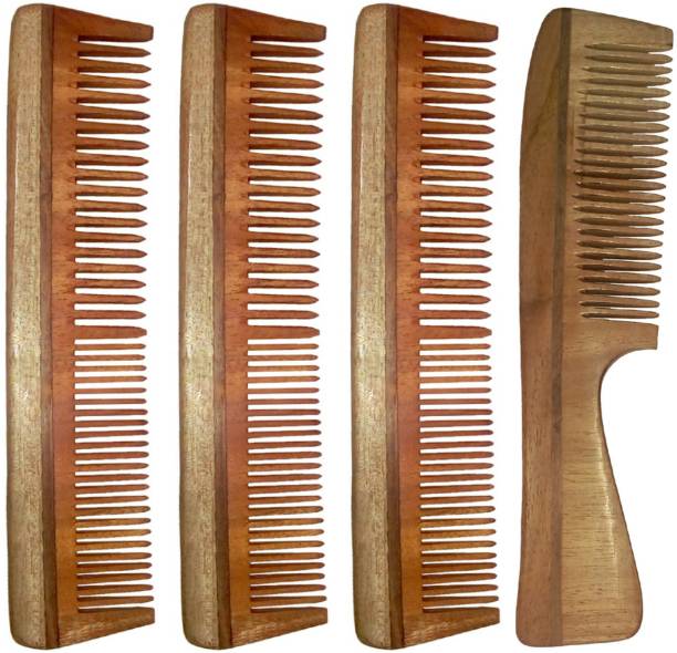 Ginni Marketing Neem Wooden Comb (regular and regular handle )