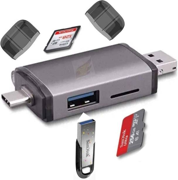 FITUP USB 3.0 & Micro USB OTG Memory Card Reader Adapter Multiuse Card Reader