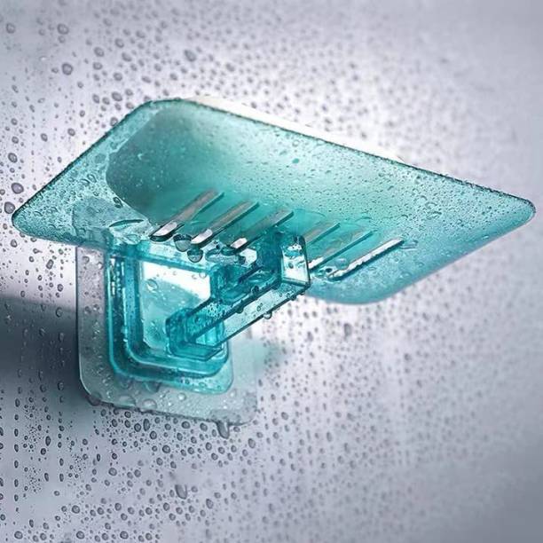 GRISHVA Self Adhesive Waterproof Soap Holder Tray for Bathroom