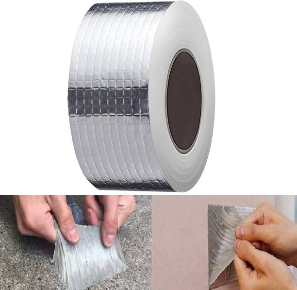 GOPINATH AUTOLINK Aluminium Foil Waterproof Adhesive Rubber Tape For Leakage Water Tank Roof, Pipe 5 m Duct Tape