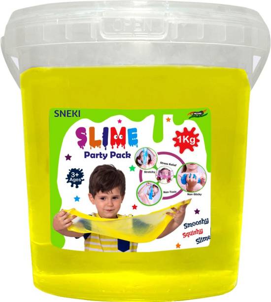 sneki (1kg) Fruit Scented DIY Magic Slime Clay Jelly Set kit Toys for Boys Girls Kids Yellow Putty Toy