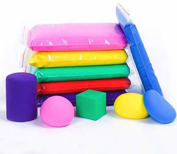 Shopex Clay Set of 6 Colours Air Dry Clay for Kids DIY Ultra Light Modelling Bouncing Clay with Tools for Kids 6 Different Color Clay ( Pack of 6 Pcs )