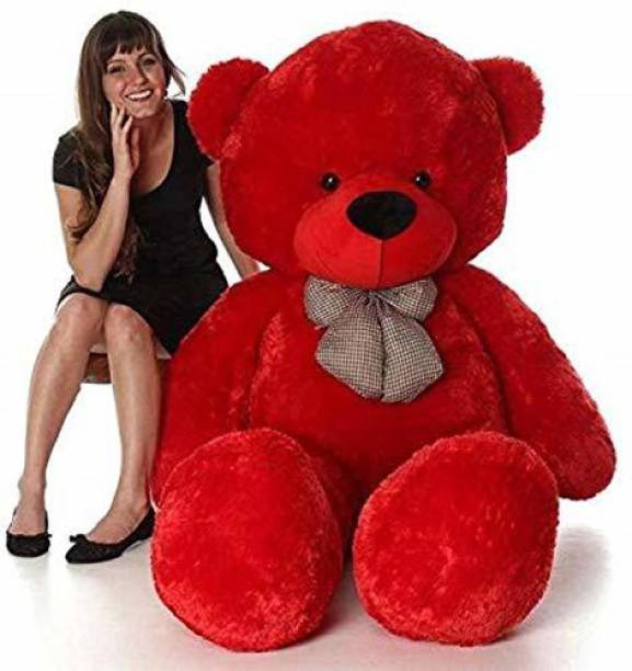 TRUELOVER TEDDY 6 Feet Red Large Jumbo Teddy Bear Soft toys -182 cm (Red)  - 182 cm