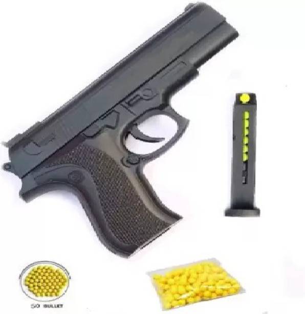 ADVcollection (All Day Valuable) Mouser Pistol Gun 729 for kids set of 50+ bullets and 1gun Guns & Darts (Black) Darts & Plastic Bullets