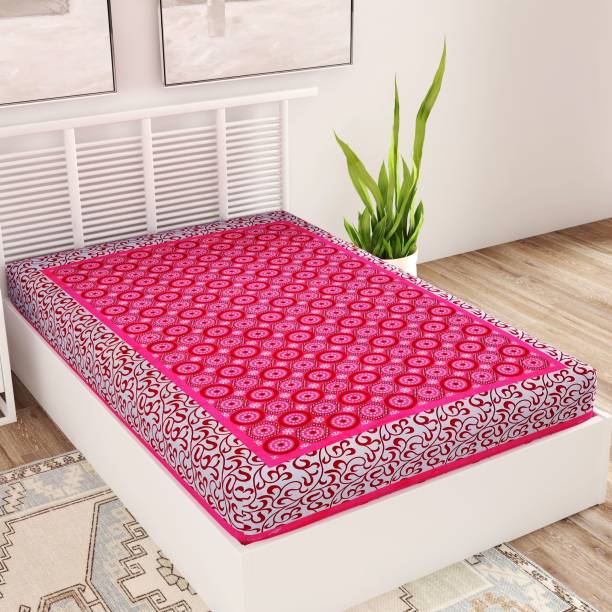 UNIQCHOICE 150 TC Cotton Single Floral Flat Bedsheet