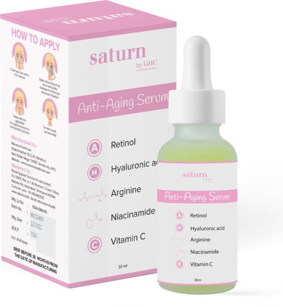 saturn by ghc Anti Ageing Face Serum | 5% Niacinamide,1% Retinol, Hyaluronic Acid, Vitamin C
