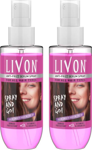 LIVON Shake & Spray Serum for Frizz-free, Smooth & Glossy Hair on-the-go