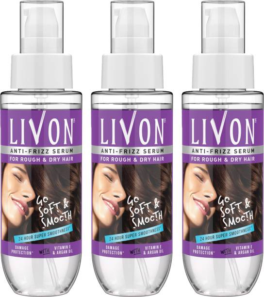 LIVON Serum for Rough & Dry Hair,Pack of 3