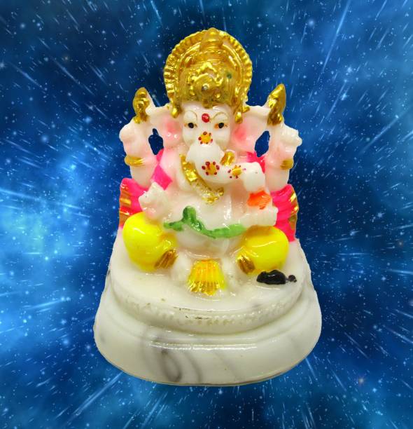 Herbisense Ganesha Idol Polyresin Decorative Showpiece  -  11 cm