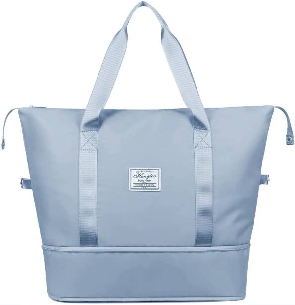 KRITEE CREATION Foldable Travel Duffel Bag, Large Capacity Folding Travel Bag Waterproof Multipurpose Bag
