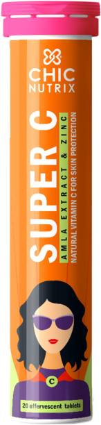 Chicnutrix Super C - Vitamin C Effervescent - 1000mg Amla, Zinc - Immunity & Skin Protection