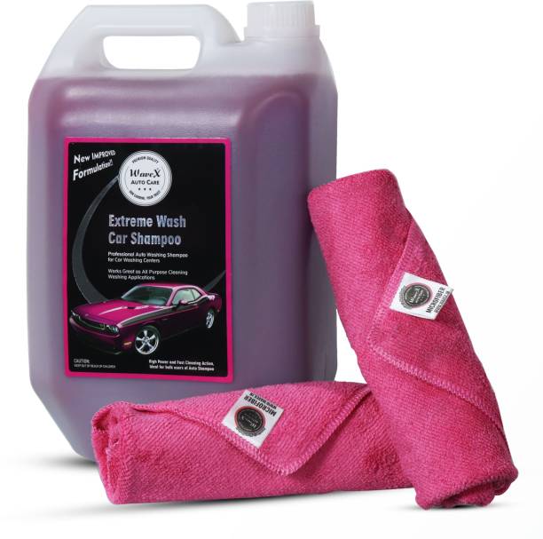 Wavex Two high quality Microfiber Towels, Car Washing Shampoo 5 Ltr Combo