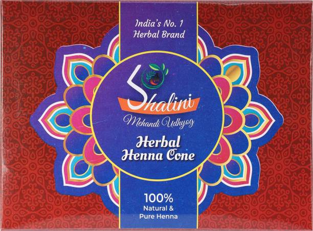 SHALINI MEHANDI UDHYOG Mehendi Cone 100% Pure | No Chemicals, No Side Effects (Pack of 12) Natural Mehendi