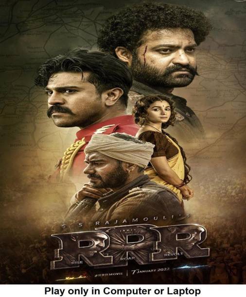 RRR (2022) play only in Computer or Laptop it's BURN DATA DVD not original without poster