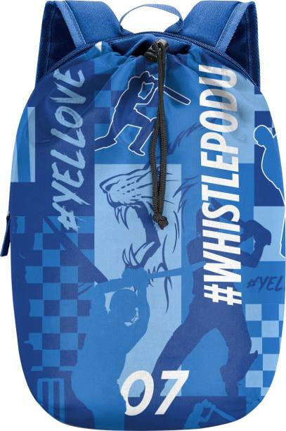 NASHER MILES CSK Blue Drawstring Cricket Daypack 15 L Backpack