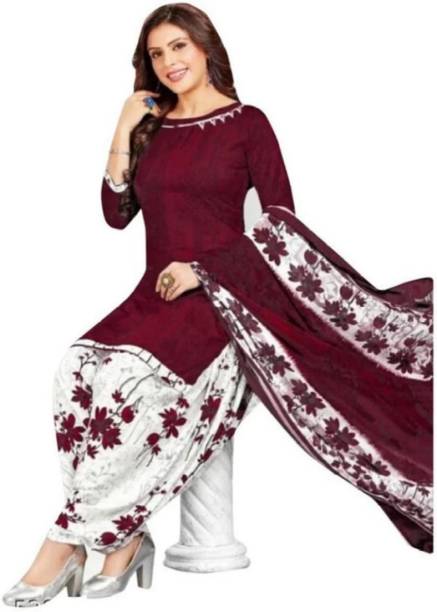 AYKA CLOTHINGS Crepe Printed Salwar Suit Material