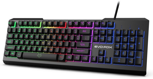 USB Wired Floating Keyboard Ultra-Slim,Dust and Spill Resistant,Waterproof,Rainbow LED Backlit Keyboard Mechanical for Desktop PC Black Gaming Keyboard Computer 