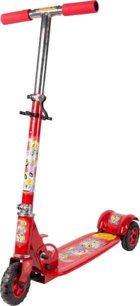 Kiddie Castle 3 Wheel Smart Kick Scooter With Adjustable Height Foldable Easy To Carry
