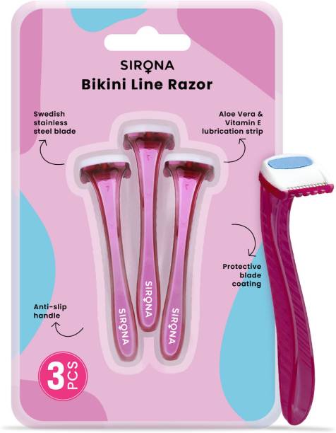 Sirona Disposable Bikini Line Hair Removal Razor for Women