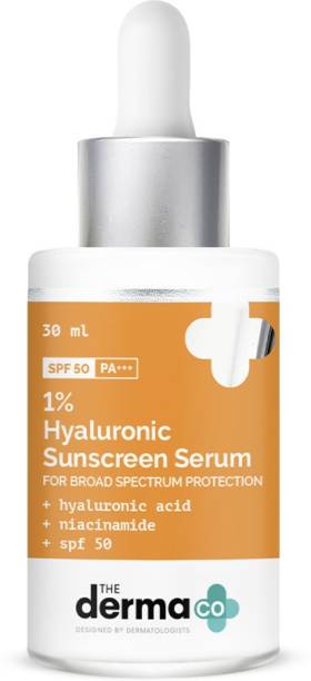 The Derma Co 1% Hyaluronic Acid Sunscreen Serum with SPF 50 & Niacinamide - SPF 50 PA+++