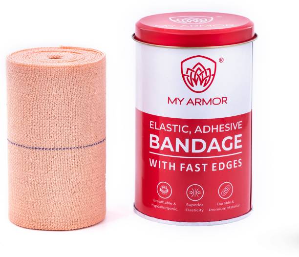 MY ARMOR Premium Elastic Adhesive Bandage (10cm x 4mt) Crepe Bandage
